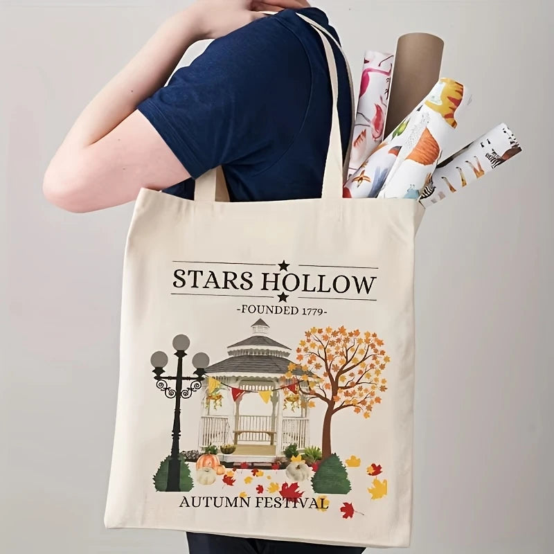 Vintage Printed Tote Bag-Shoulder Bag for Women