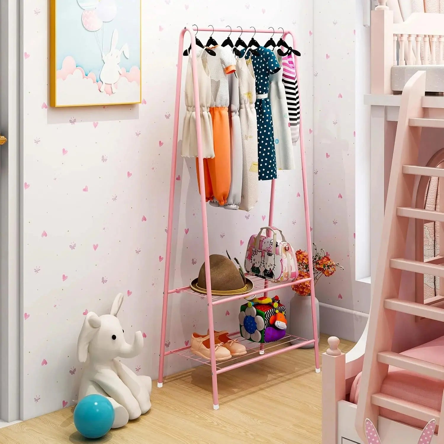 Heavy Duty Clothes Garment Rack with Shelves – Durable Steel, Space-Saving Storage Solution Scrollcart Qatar 