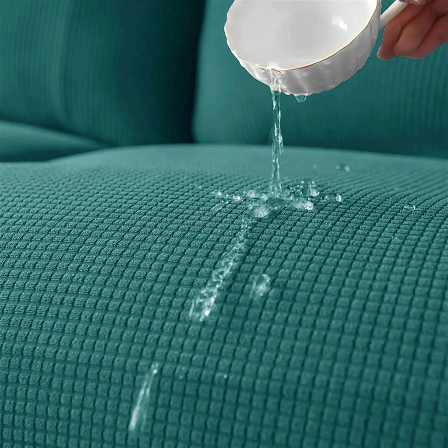 Adjustable Elastic Sofa Cover for L-Shaped & Sectional Sets Scrollcart Qatar 