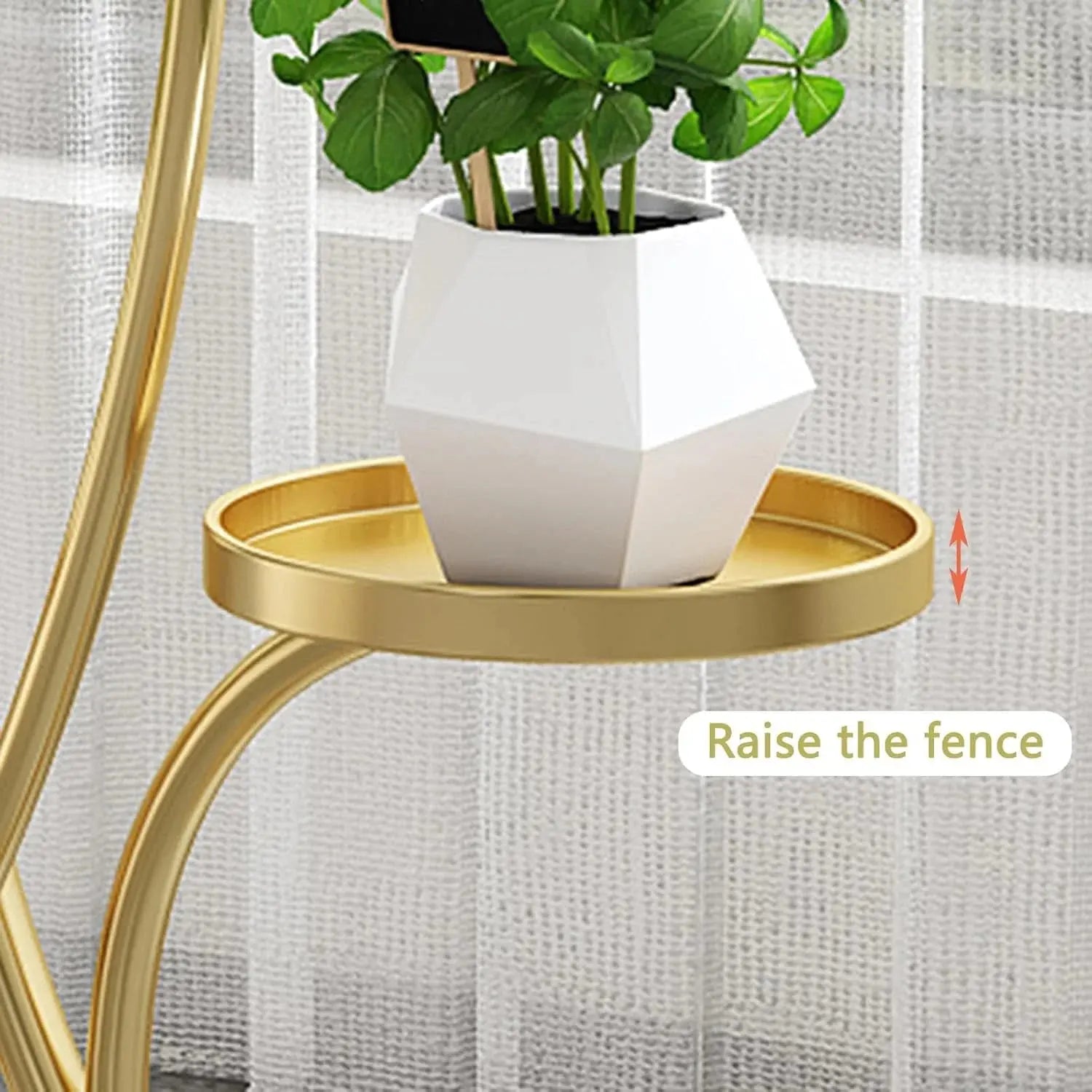 5-Tier Gold Metal Plant Stand Scrollcart Qatar 