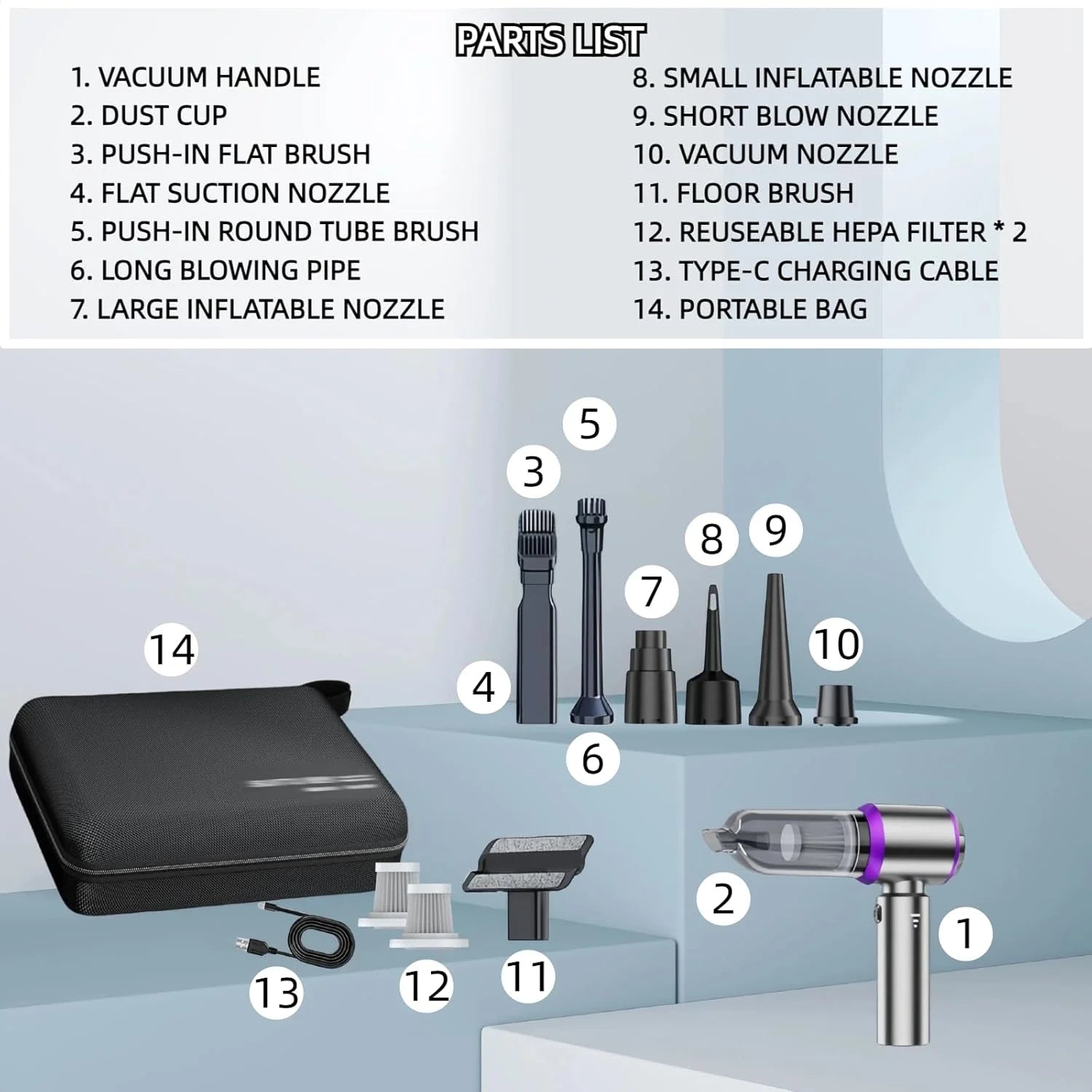 4-in-1 Handheld Car Vacuum Cleaner Scrollcart Qatar 