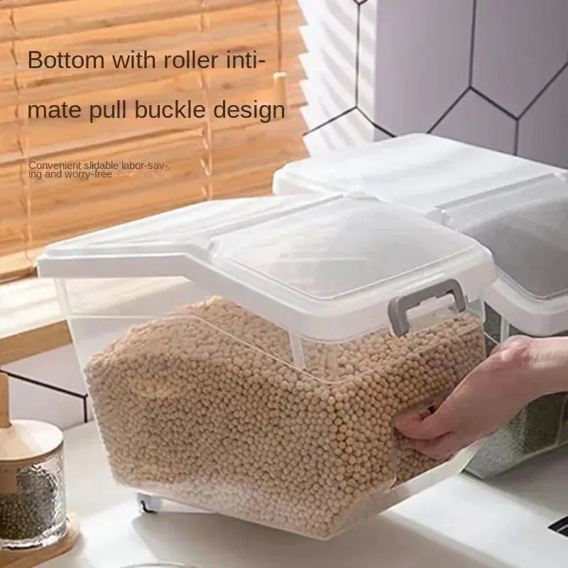 Rice Stack Box Rice Storage Box with Wheels Price Online Doha Qatar