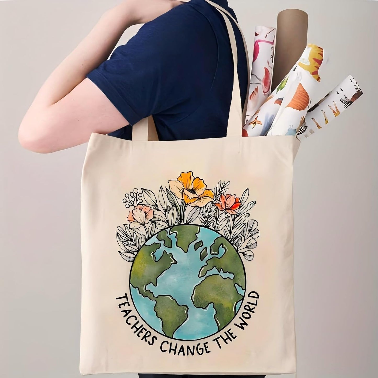 Vintage Printed Tote Bag-Shoulder Bag for Women