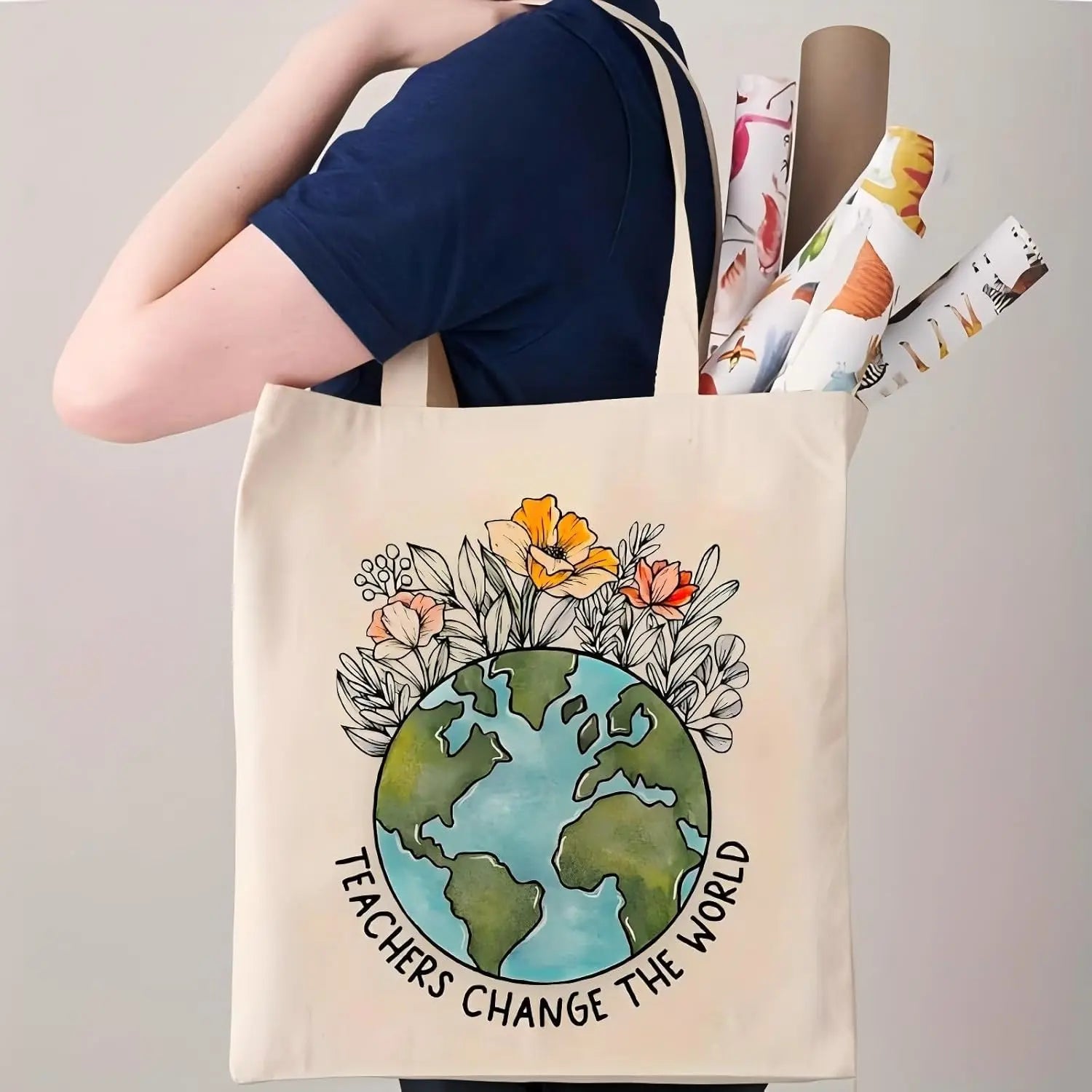 Vintage Printed Tote Bag-Shoulder Bag for Women - Scrollcart Qatar