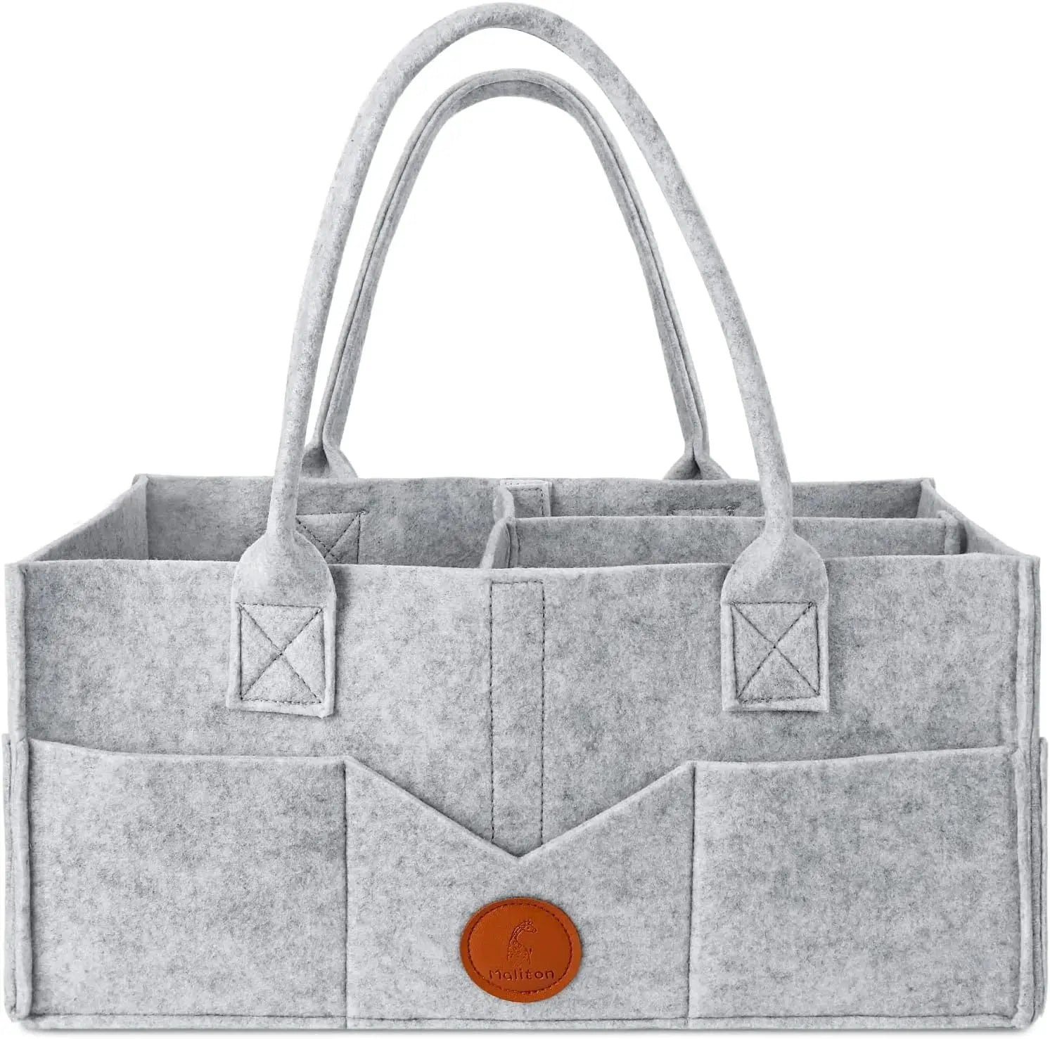 Muti-purpose Felt Diaper Caddy - Storage Bag for Baby, Nursery & Home Organization - Scrollcart Qatar