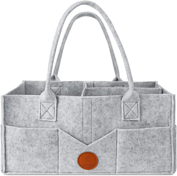 Muti-purpose Felt Diaper Caddy - Storage Bag for Baby, Nursery & Home Organization - Scrollcart Qatar
