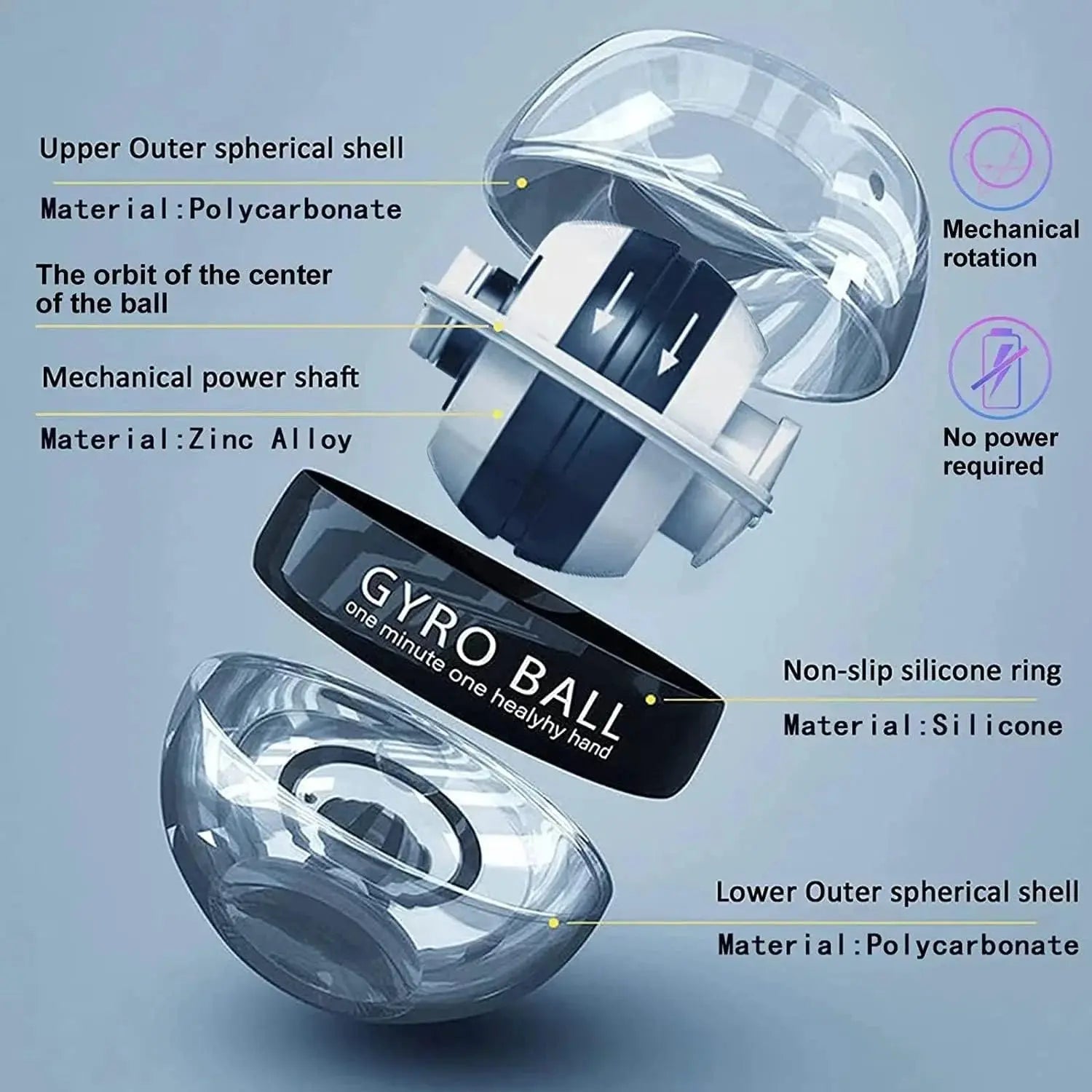Wrist Gyro Ball for Hand, Wrist & Forearm Strengthening Scrollcart Qatar 