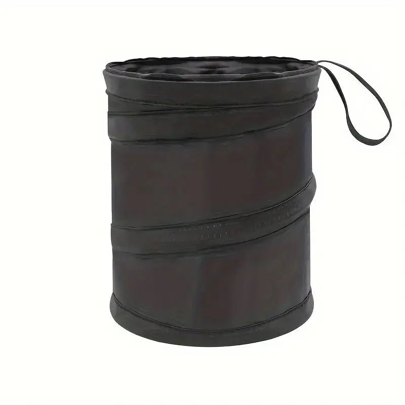 Fabric Car Trash Bin with Lid – Collapsible Waste Basket & Multipurpose Organizer Scrollcart Qatar