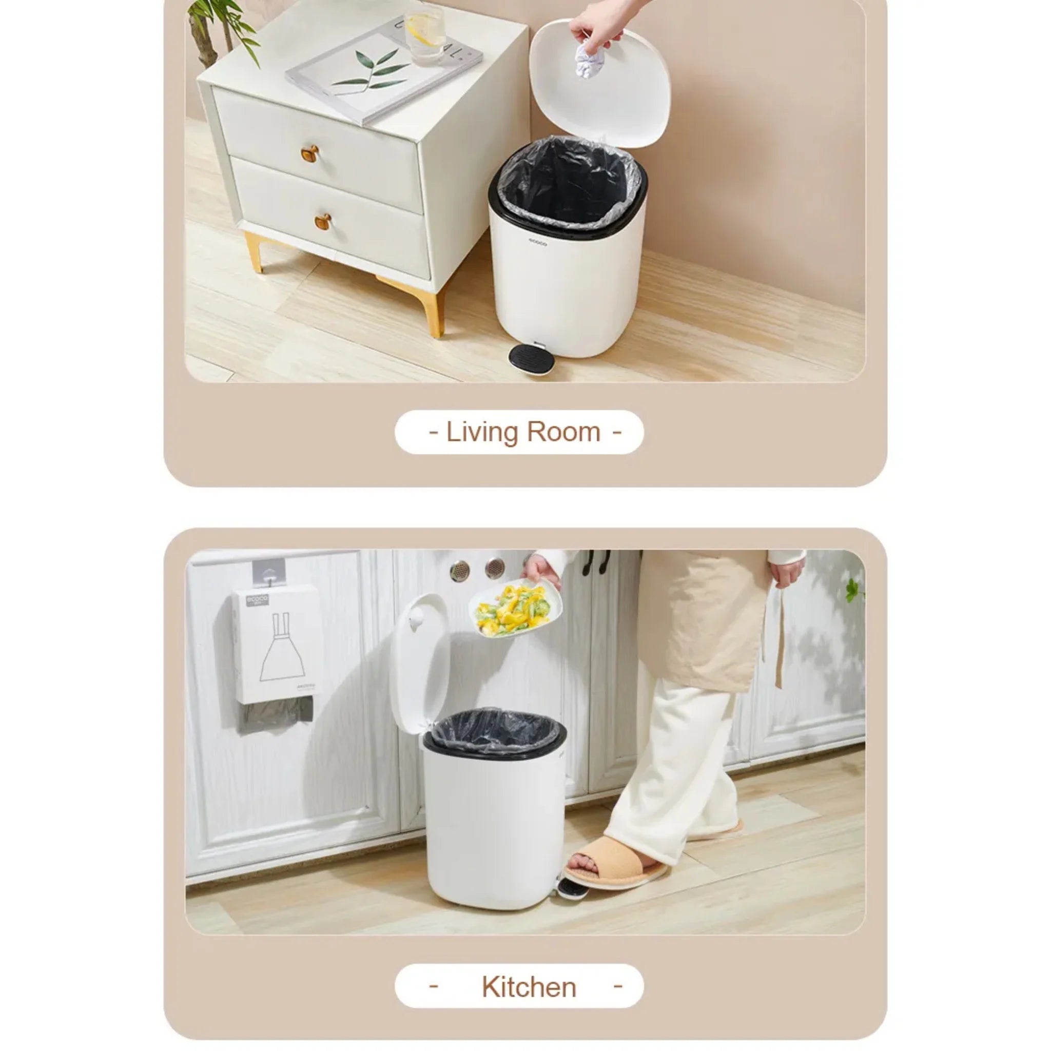 Ecoco 11L Foot Pedal Garbage Trash Bin Scrollcart Qatar 