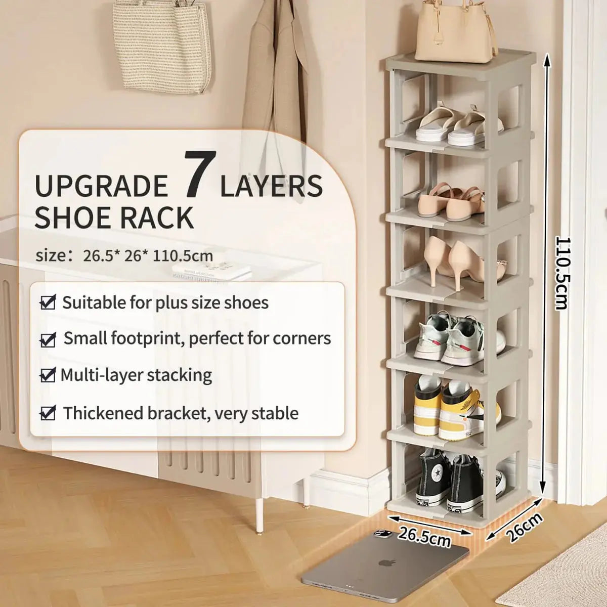 7_layer_Foldable_Shoe_Rack_Shelf - Scrollcart Qatar