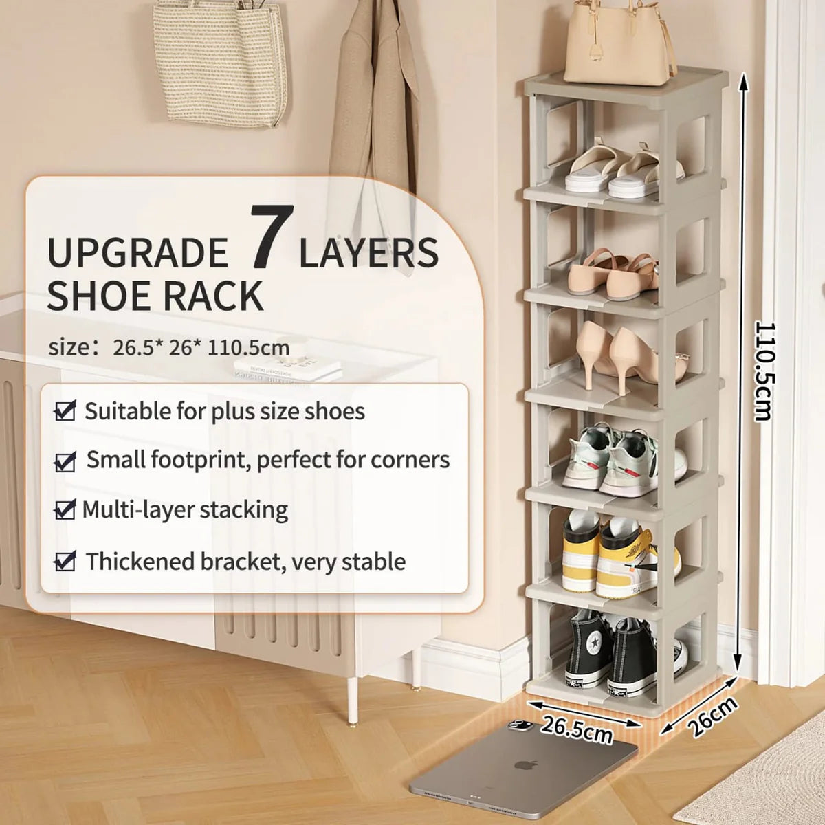 7_layer_Foldable_Shoe_Rack_Shelf - Scrollcart Qatar