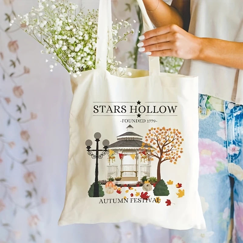 Vintage Printed Tote Bag-Shoulder Bag for Women