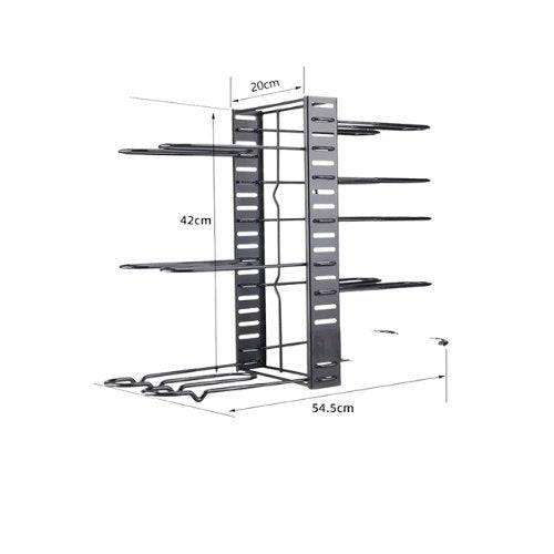 8 Tiers Adjustable Pan Rack Holder Stand Organiser, Pot Lid Organizer Rack Scrollcart Online Shopping Store