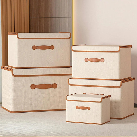 2-in-1 Foldable Wardrobe Storage Box with Lid | Clothes Organizer Scrollcart Qatar 