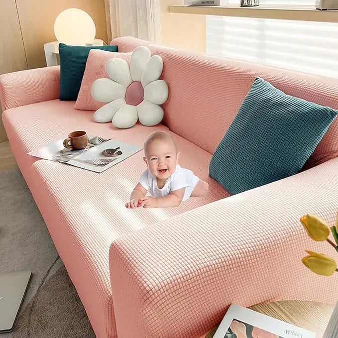 Adjustable Elastic Sofa Cover for L-Shaped & Sectional Sets Scrollcart Qatar 