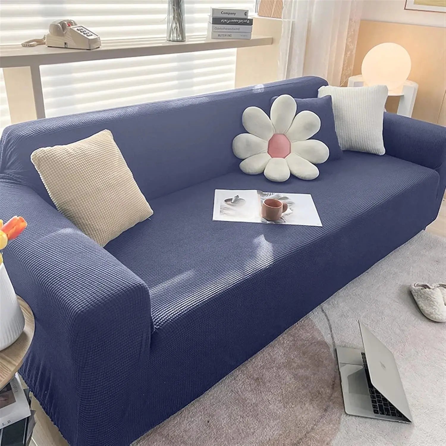 Adjustable Elastic Sofa Cover for L-Shaped & Sectional Sets Scrollcart Qatar 