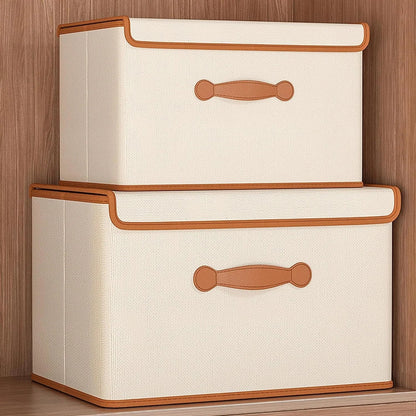 2-in-1 Foldable Wardrobe Storage Box with Lid | Clothes Organizer Scrollcart Qatar 