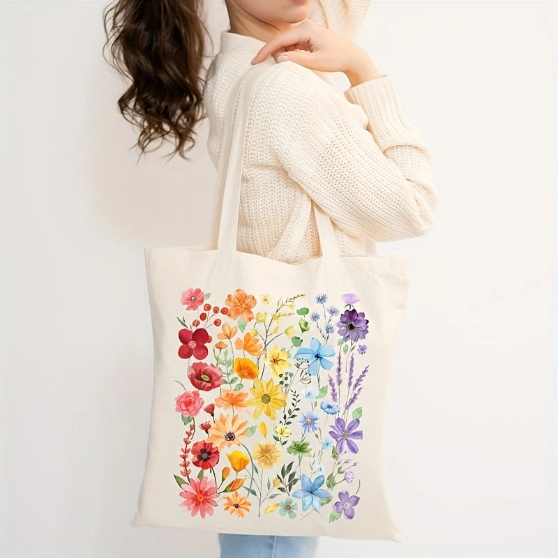 Vintage Printed Tote Bag-Shoulder Bag for Women