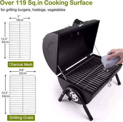 BBQ Grill Portable Charcoal Grill for Outdoor Cooking