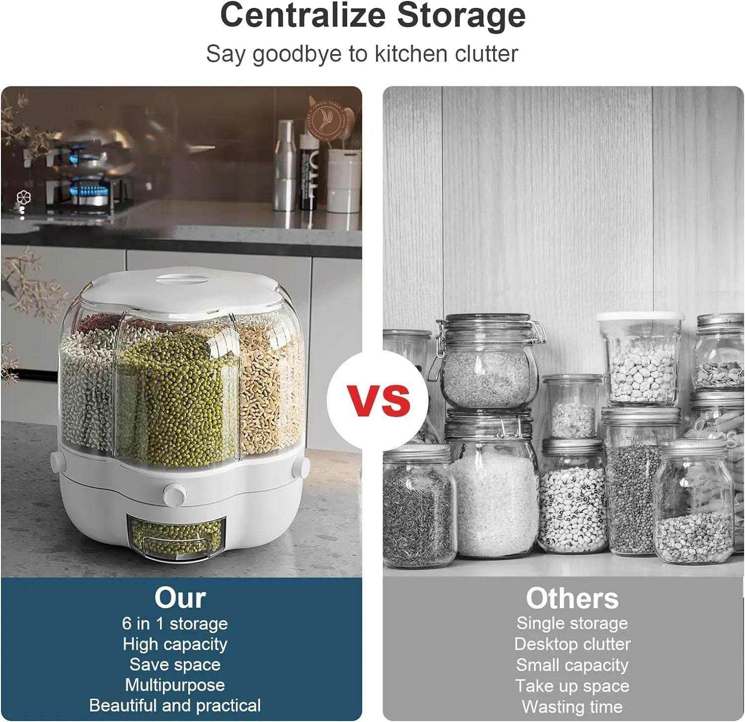 9 Kg Single Grind Rice and Grain Dispenser - Scrollcart Qatar