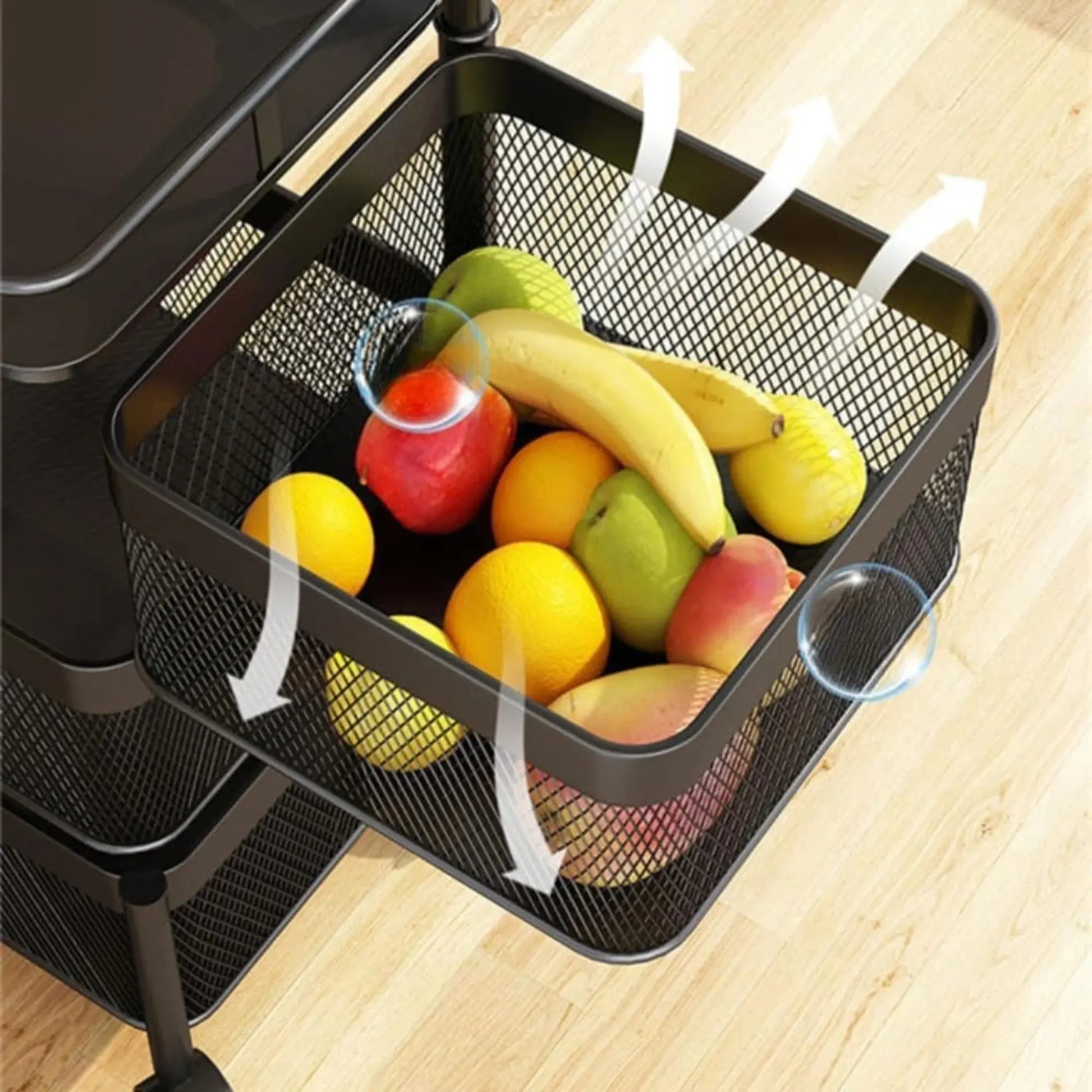 5 Tier Multi-Purpose Rotating Kitchen Organizer Storage Rack Scrollcart Qatar 