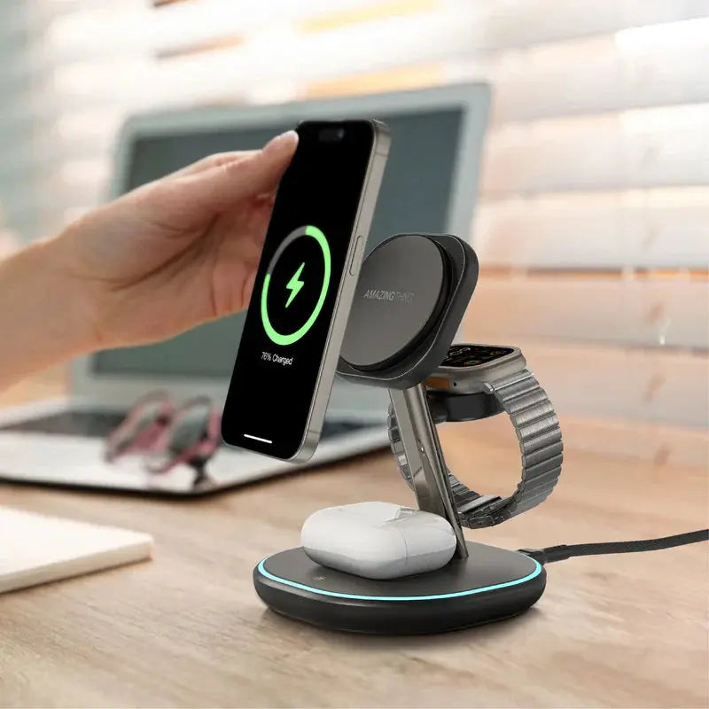 AMAZINGTHING Thunder Pro Mag 3-IN-1 Charging Stations With Stand-fast charging
