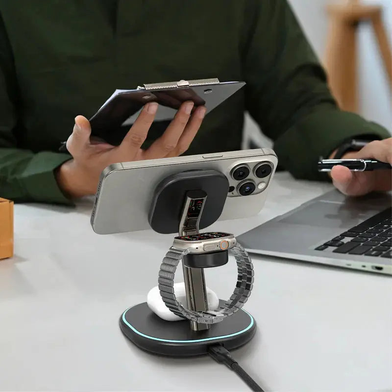 AMAZINGTHING Thunder Pro Mag 3-IN-1 Charging Stations With Stand-fast charging