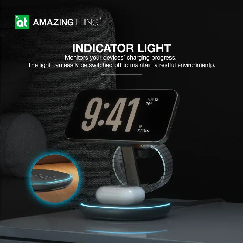 AMAZINGTHING Thunder Pro Mag 3-IN-1 Charging Stations With Stand-fast charging