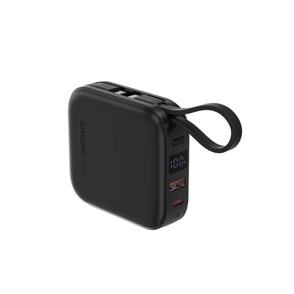 AMAZING THING THUNDER GO 10000mAh POWER BANK  Qatar WITH BUILT-IN 2 USB-C CABLES