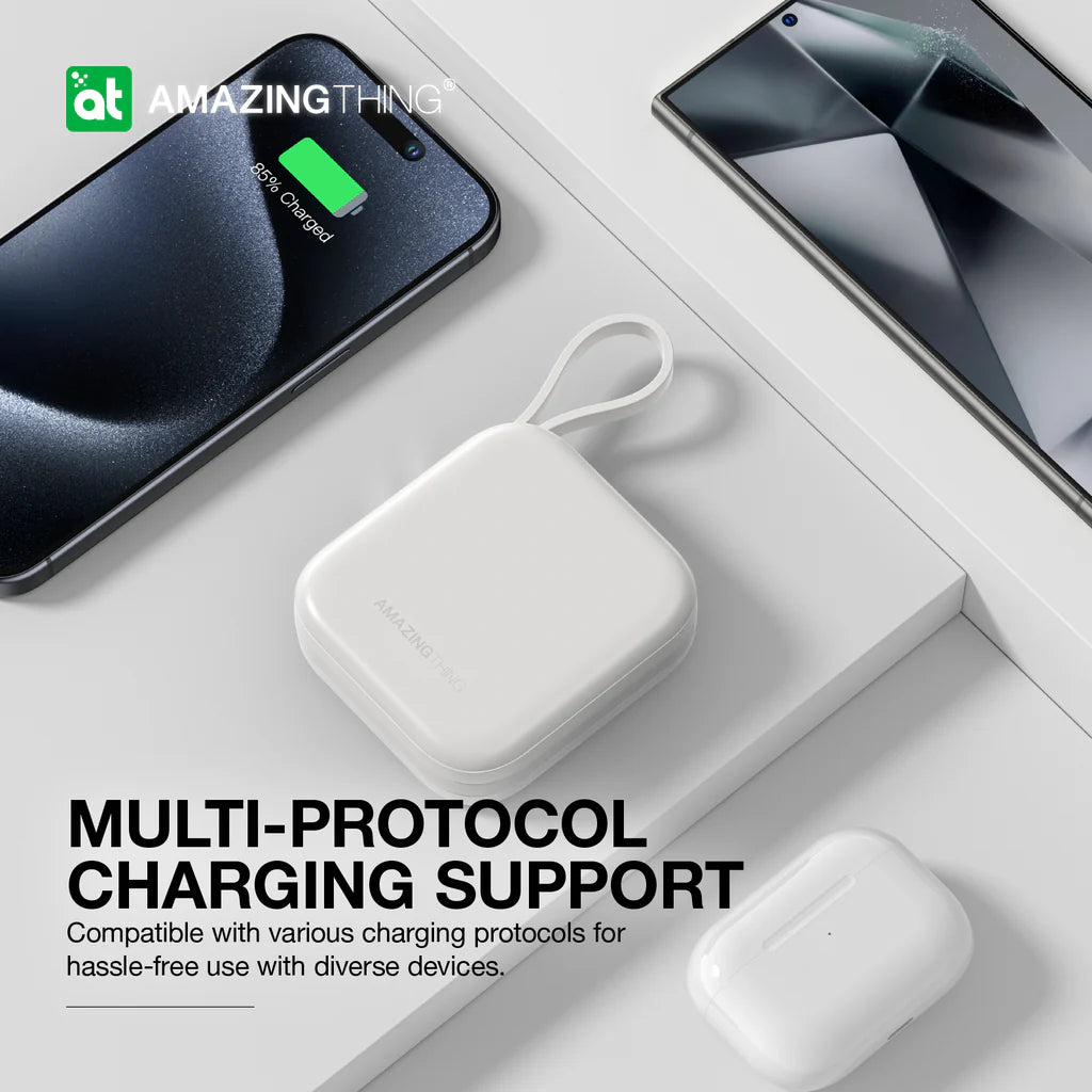 AMAZING THING THUNDER GO 10000mAh POWER BANK Qatar WITH BUILT-IN 2 USB-C CABLES