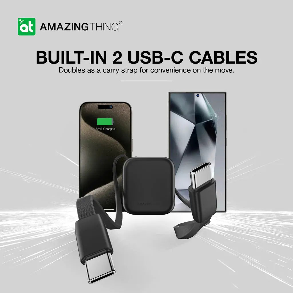 Amazing Power Box Amazing Thing Thunder Go 10000mAh Power Bank | Dual USB-C Cables