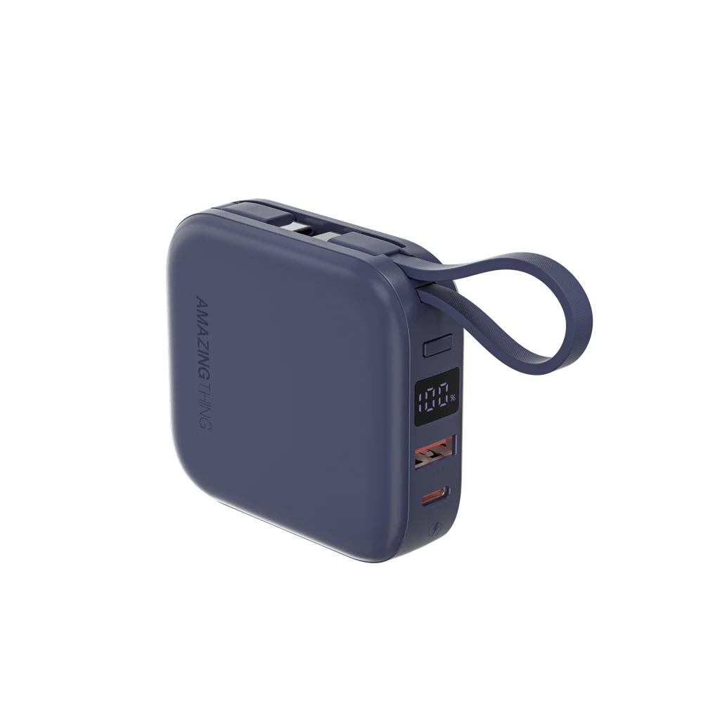 AMAZING THING THUNDER GO 10000mAh POWER BANK Qatar WITH BUILT-IN 2 USB-C CABLES