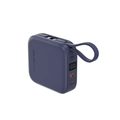 AMAZING THING THUNDER GO 10000mAh POWER BANK Qatar WITH BUILT-IN 2 USB-C CABLES