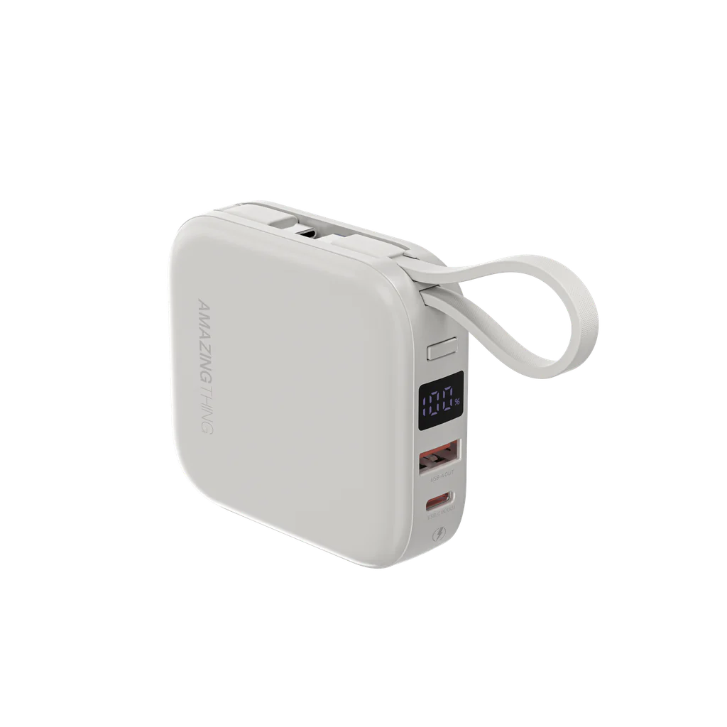 AMAZING THING THUNDER GO 10000mAh POWER BANK Qatar WITH BUILT-IN 2 USB-C CABLES