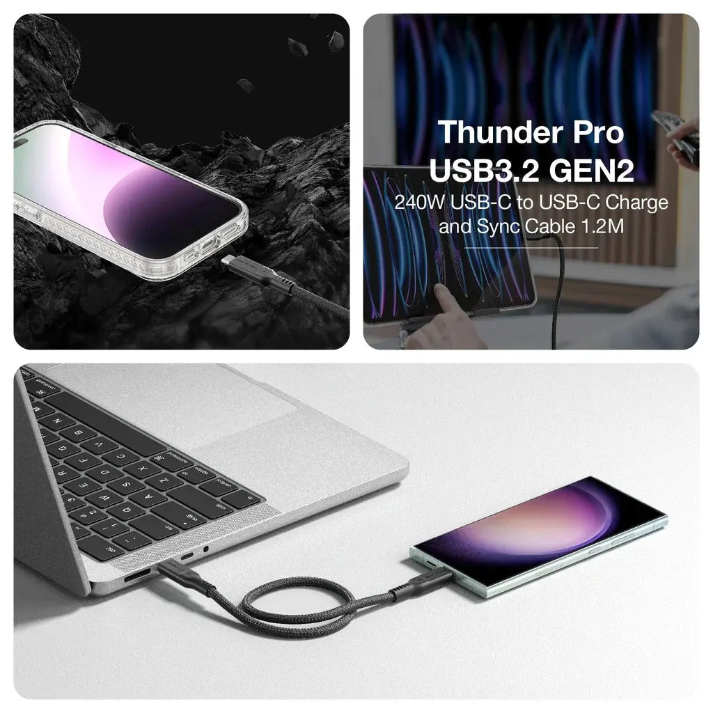 AMAZING THING Thunder Pro USB-C Cable - 240W PD3.1 fast charging, 20Gbps speed