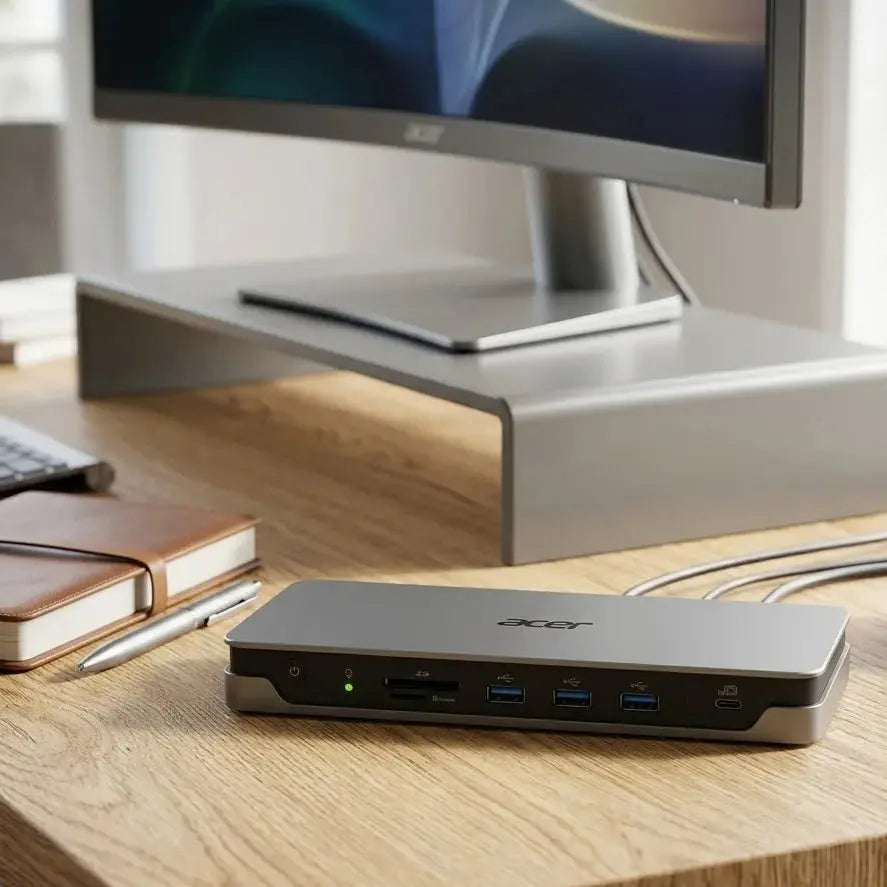 Acer 13-in-1 USB-C Mini-Dock & Notebook Stand – 4K Triple Display, 100W PD Scrollcart Qatar 