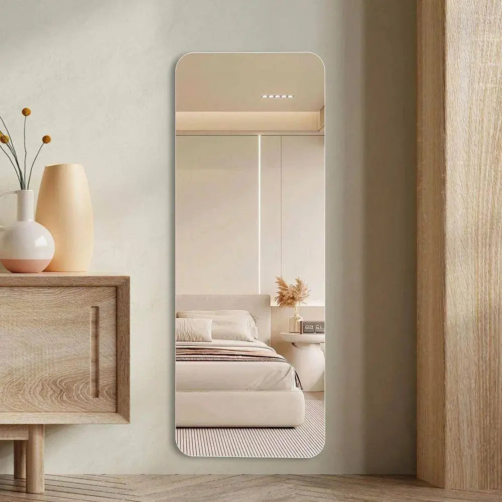 Adhesive Full Length Mirror - Multi-Purpose Frameless Wall Mirror Scrollcart Qatar 