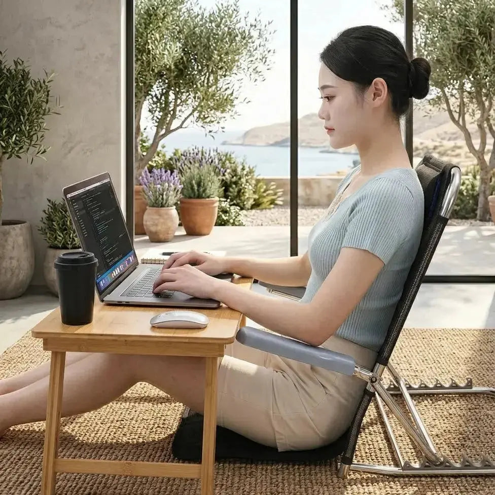 Adjustable Portable Bed Backrest Chair Foldable Lounge