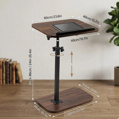 Adjustable Side Table | Rotating C-Shaped Laptop Desk Scrollcart Qatar 