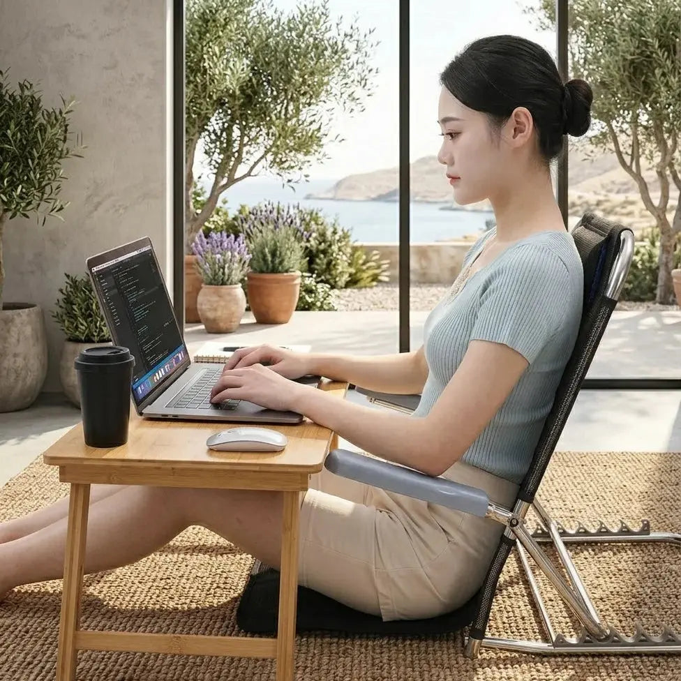 Adjustable Portable Bed Backrest Chair Foldable Lounge