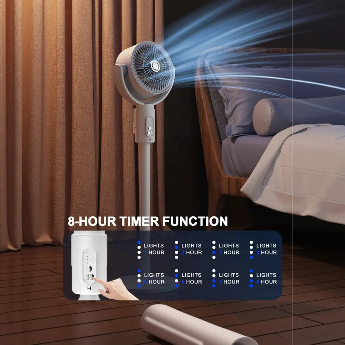 Air Circulation Fan - Portable Silent 5 Speed Cooling Fan Scrollcart Qatar 