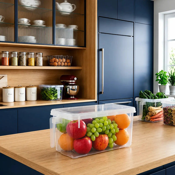 Airtight Kitchen Storage Box with Lid Transparent | Food Storage Container Scrollcart Qatar 