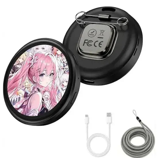 Anime Electronic Badge 1.85-Inch IPS Screen with Bluetooth 5.4 Scrollcart Qatar 