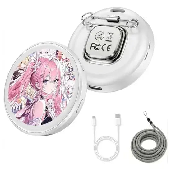Anime Electronic Badge 1.85-Inch IPS Screen with Bluetooth 5.4 Scrollcart Qatar 