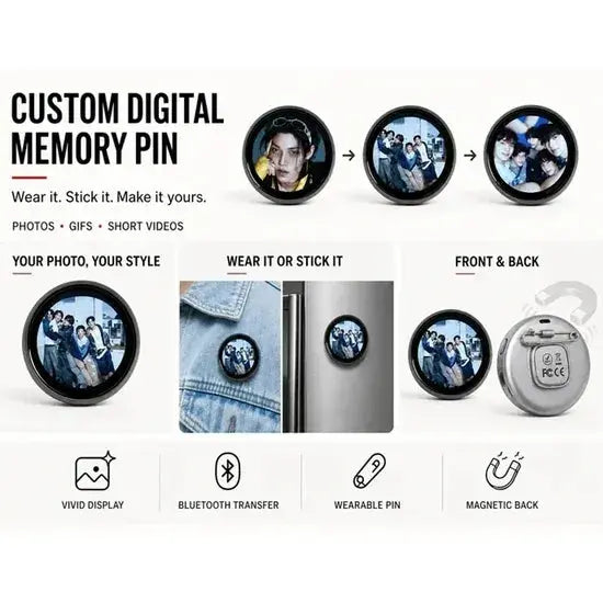 Anime Electronic Badge 1.85-Inch IPS Screen with Bluetooth 5.4 Scrollcart Qatar 