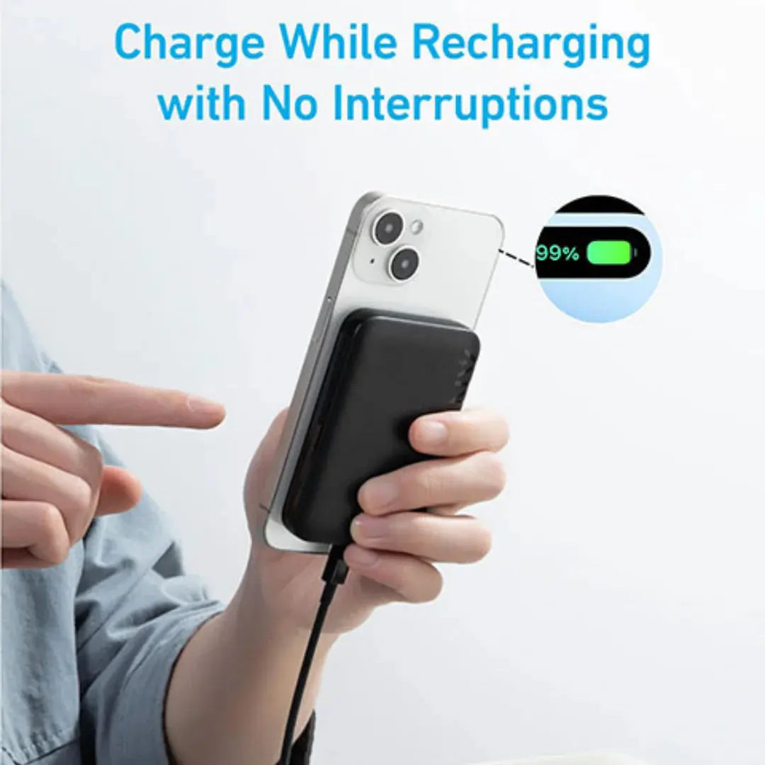 Anker 322 MagGo Battery PowerCore 5K Wireless Magnetic Power Bank – Black Scrollcart Qatar 