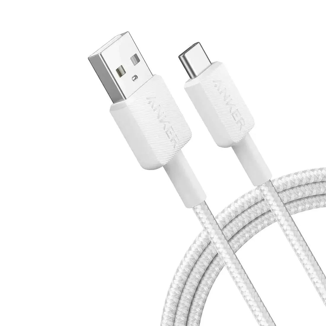 Anker 322 USB-A to USB-C Cable (6ft) Braided – White – A81H6H21 Anker 