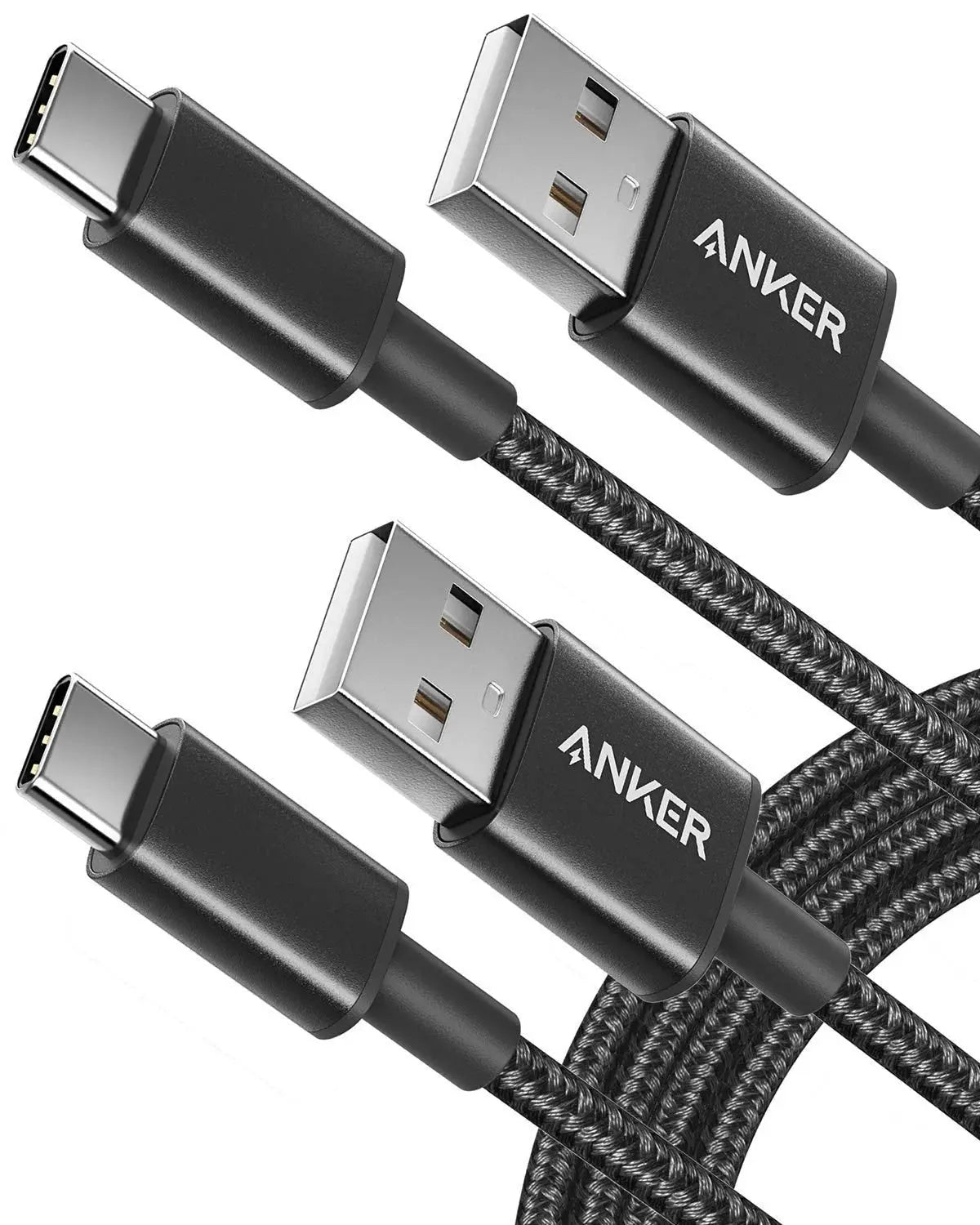 Anker 322 USB-A to USB-C Cable (6ft) – Braided, Fast Charging & Sync – A81H6H11 Black Anker 