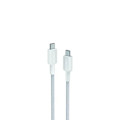 Anker 322 USB-C to USB-C Cable 3ft Braided – 60W Fast Charging (White) Anker 