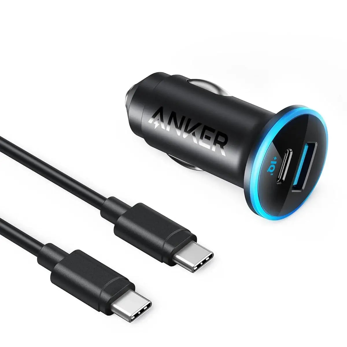 Anker 323 Car Charger 52.5W USB-C USB-A Fast Charging Black Doha Qatar